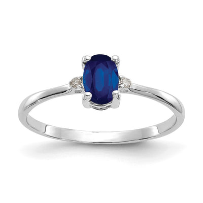 14K white gold diamond birthstone ring