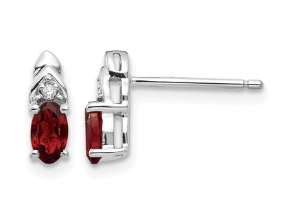 14K white gold diamond earrings