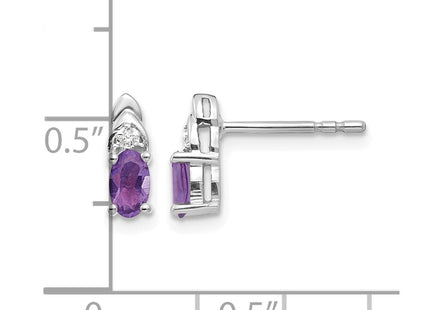 14K white gold diamond earrings, further view
