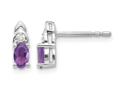 14K white gold diamond earrings