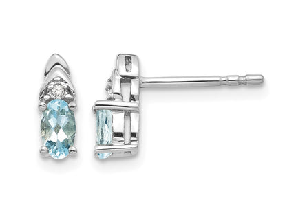 14K white gold diamond earrings