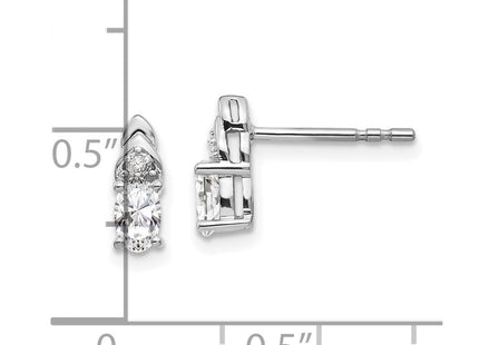 14k White Gold Earrings Style XBS236 - Classique Jewelry Inc.