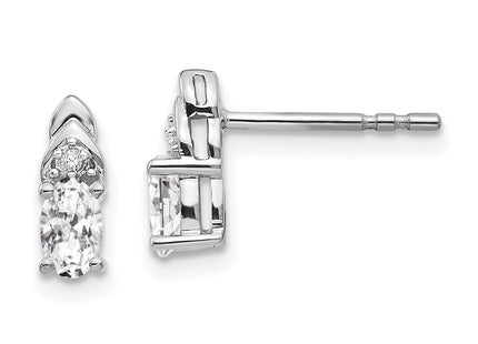 14k White Gold Earrings Style XBS236 - Classique Jewelry Inc.