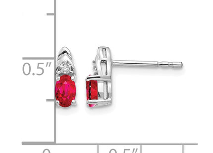 14K white gold diamond earrings, further view