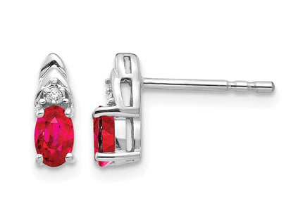 14K white gold diamond earrings
