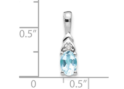 14K white gold diamond pendant, another view