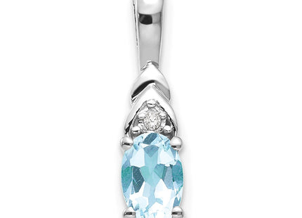 14K white gold diamond pendant