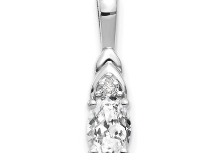 14K white gold diamond pendant