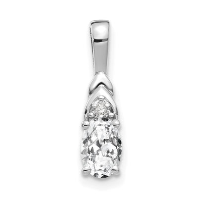 14K white gold diamond pendant