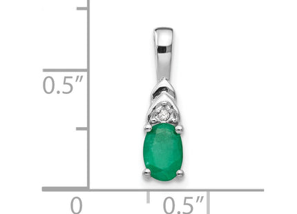 14K white gold diamond pendant, another view