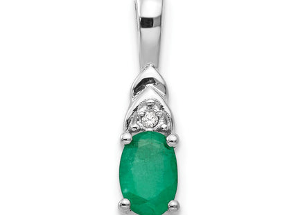 14K white gold diamond pendant