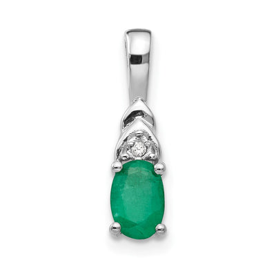 14K white gold diamond pendant