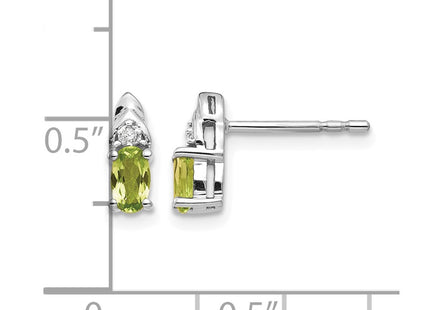 14K white gold diamond earrings, further view