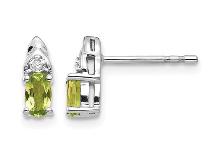 14K white gold diamond earrings