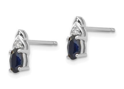 14K white gold diamond earrings, alternate view