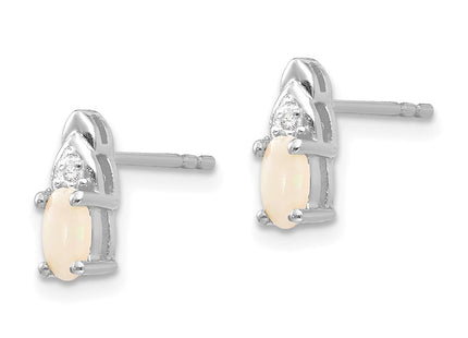 14k White Gold Earrings Style XBS252 - Classique Jewelry Inc.