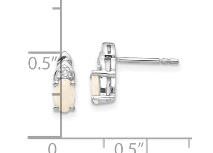14k White Gold Earrings Style XBS252 - Classique Jewelry Inc.
