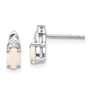 14k White Gold Earrings Style XBS252 - Classique Jewelry Inc.