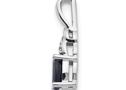 14K white gold diamond pendant, alternate view