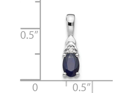 14K white gold diamond pendant, another view