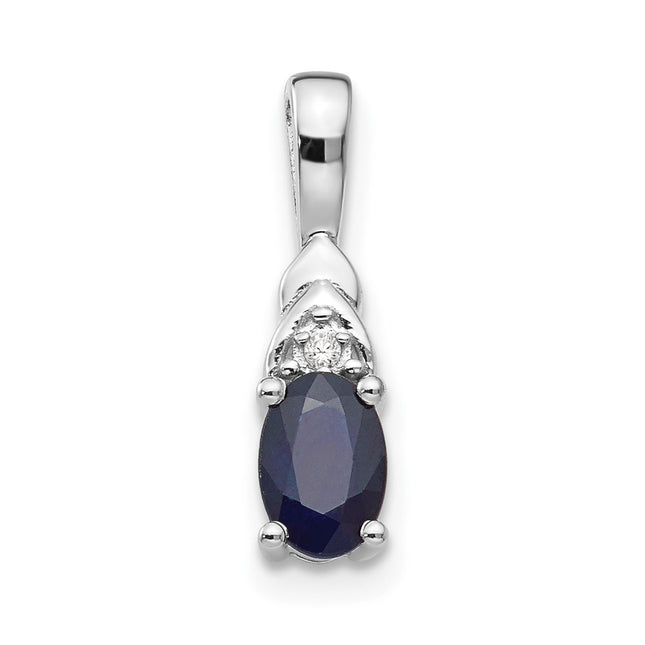 14K white gold diamond pendant