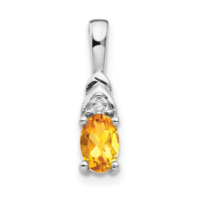 14K white gold diamond pendant