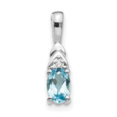 14K white gold diamond pendant