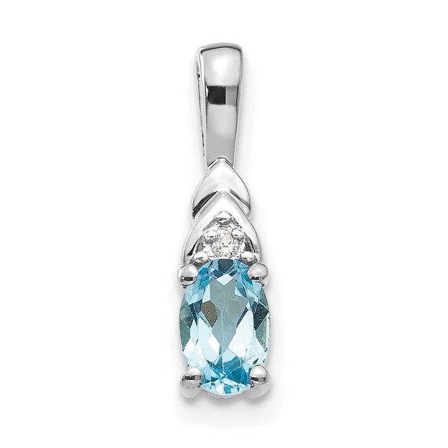 14K white gold diamond pendant