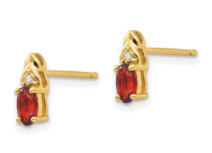 14K gold diamond earrings, alternate view