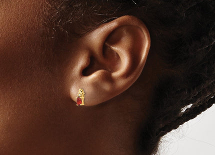 14K gold diamond earrings, another view