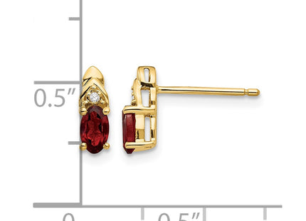 14K gold diamond earrings, further view