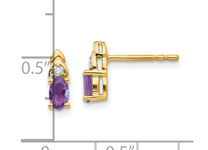 14K gold diamond earrings, further view