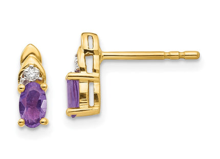 14K gold diamond earrings