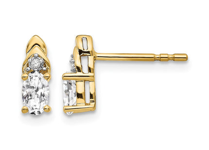 14K white gold diamond earrings