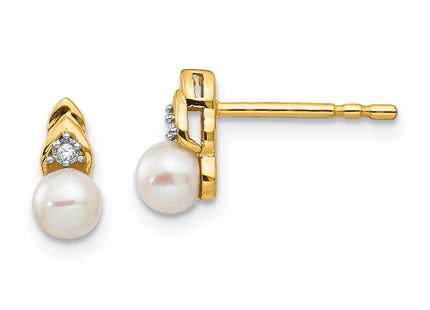 14k Yellow Gold Earrings Style XBS274 - Classique Jewelry Inc.