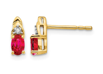 14K gold diamond earrings