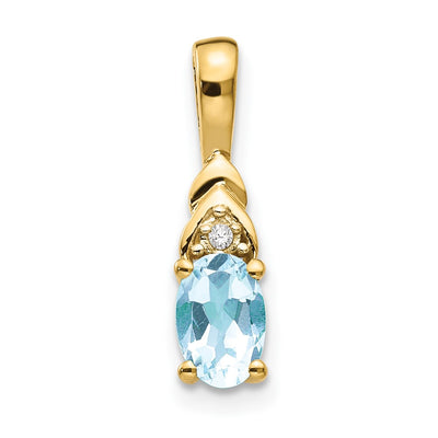 14K gold diamond pendant