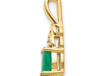 14k Emerald and Diamond Pendant (Style XBS278)