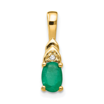 14K gold diamond pendant