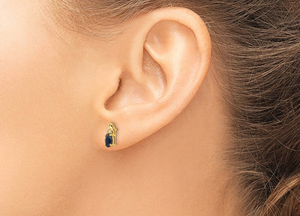 14k Sapphire and Diamond Earrings (Style XBS287)