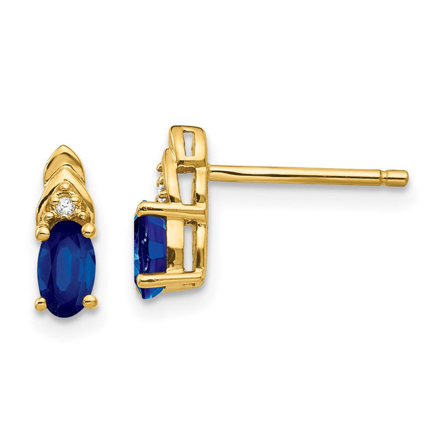 14k Yellow Gold Earrings Style XBS287 - Classique Jewelry Inc.