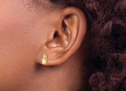 14k Yellow Gold Earrings Style XBS288 - Classique Jewelry Inc.