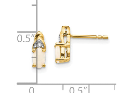 14k Yellow Gold Earrings Style XBS288 - Classique Jewelry Inc.