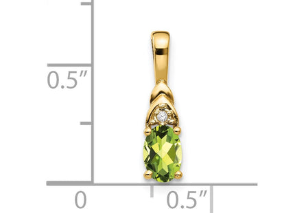 14K Peridot and Diamond Pendant (Style XBS291)