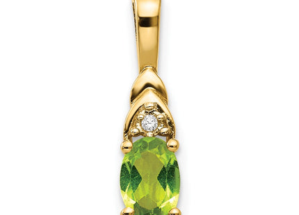 14K Peridot and Diamond Pendant (Style XBS291)