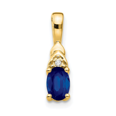 14K gold diamond pendant
