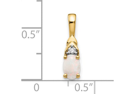 14k Opal and Diamond Pendant (Style XBS293)