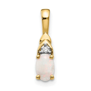 14k Opal and Diamond Pendant (Style XBS293)