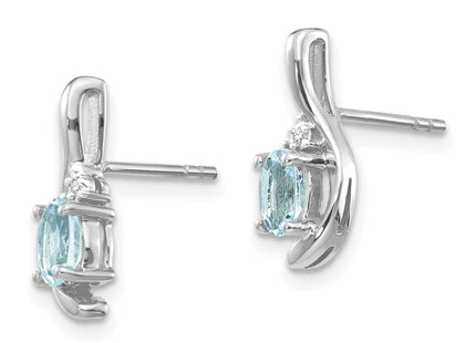 14k White Gold Earrings Style XBS379 - Classique Jewelry Inc.