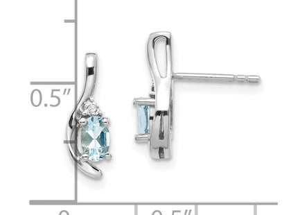 14k White Gold Earrings Style XBS379 - Classique Jewelry Inc.
